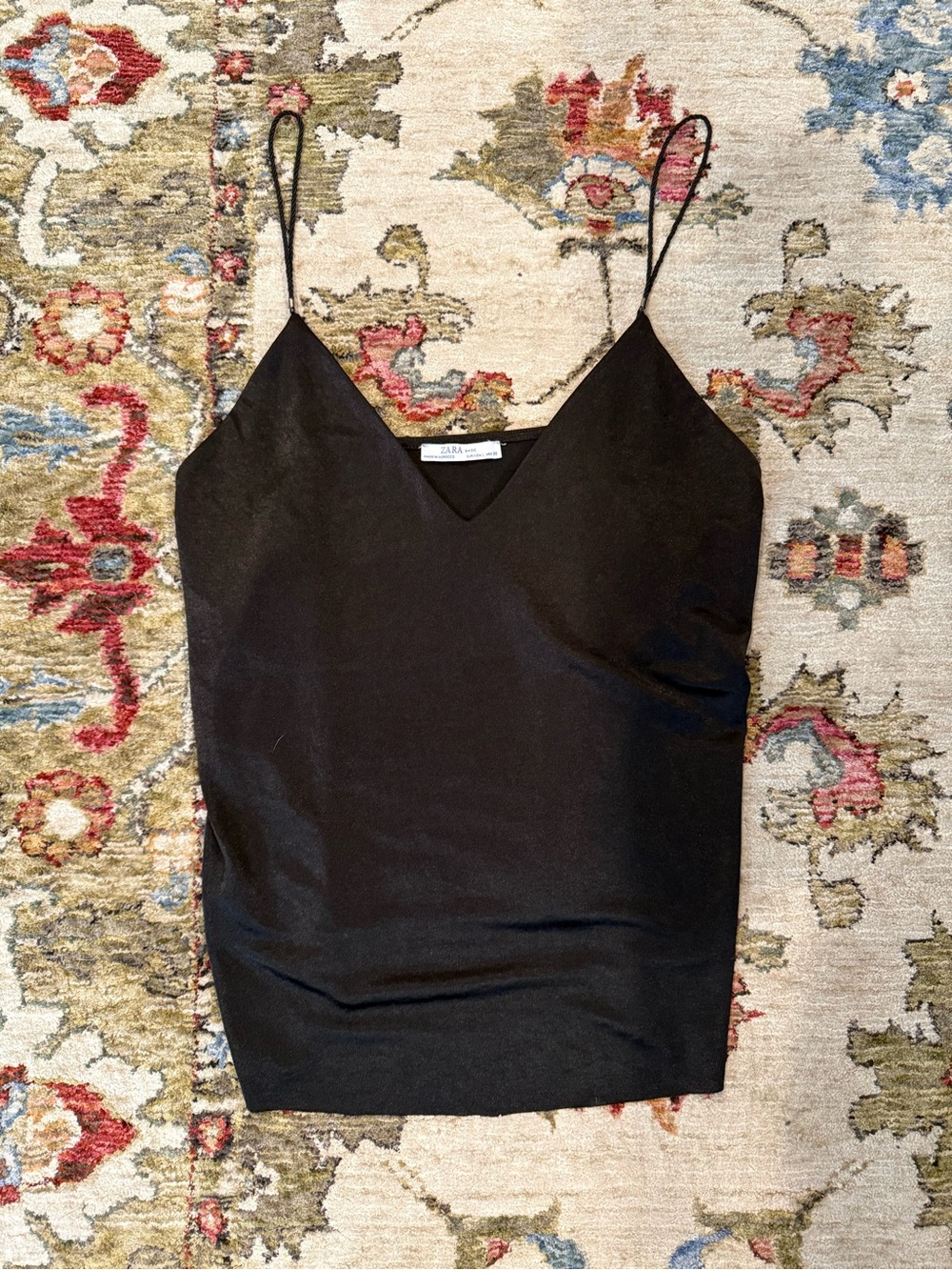 Zara Black Braided Strap Tank